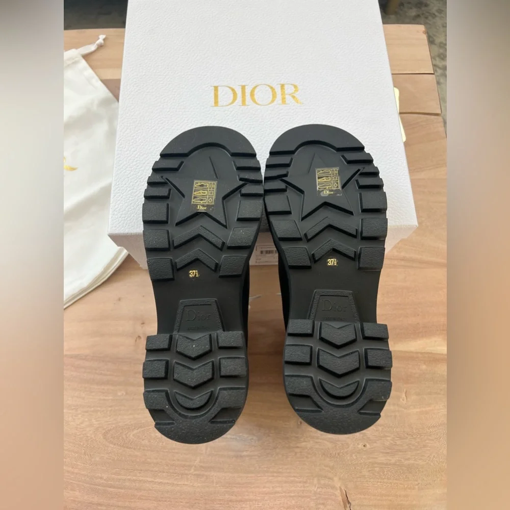 CHRISTIAN DIOR Technical Fabric D-Rise Low Boots 37.5 Black - Picture 11 of 11